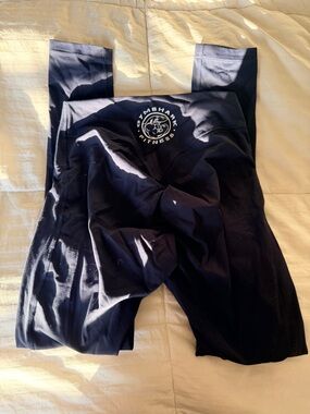 Gymshark Black Leggings with White Logo